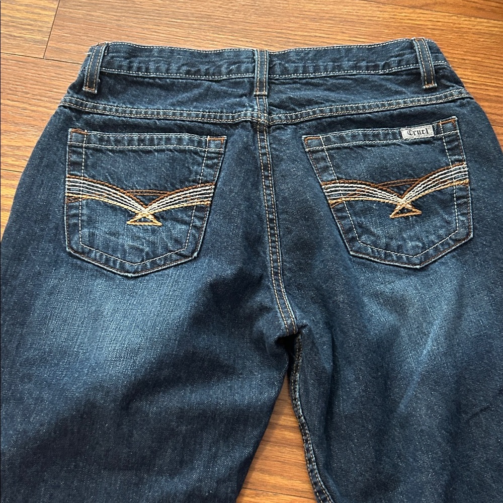 Cruel Girl Georgia Dark Wash‎ Low Rise Bootcut Stretch Jeans Junior Size 11 - Picture 6 of 8